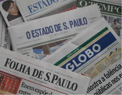 Manchetes nos jornais