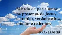 SÁBADO DE PAZ E AMOR