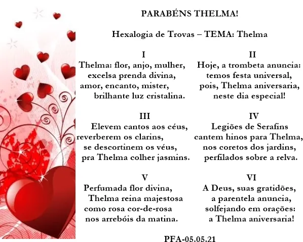 Thelma, parabéns!