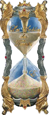 E.S.DIVS . Ampulheta humana.