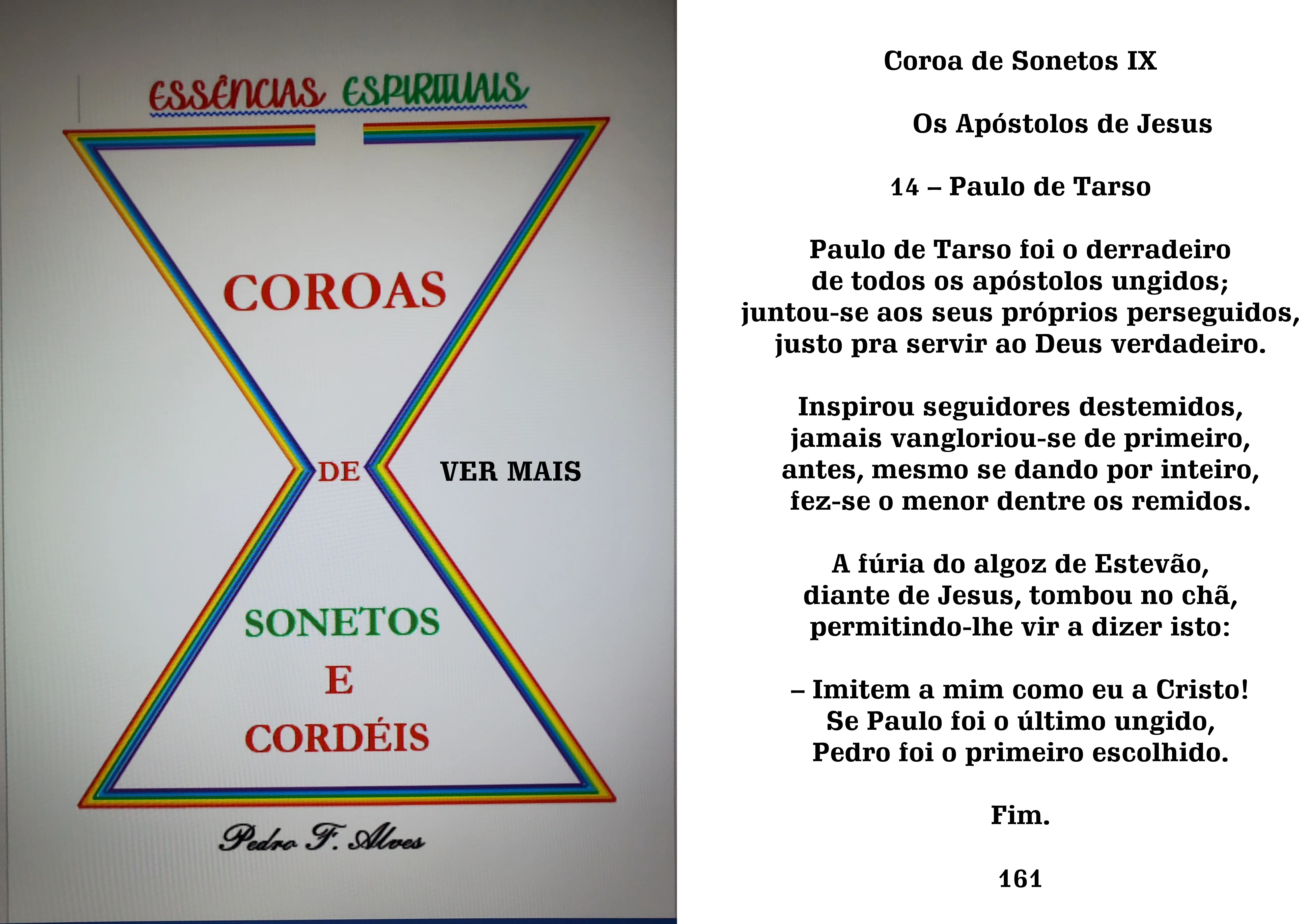 Coroa de Sonetos IX - Os Apóstolos de Jesus - Soneto 14 - (Ver mais)