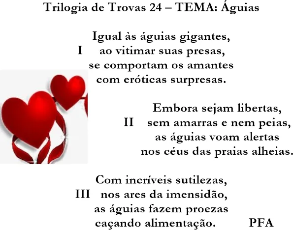 Trilogia de Trovas 24 - TEMA: Águia