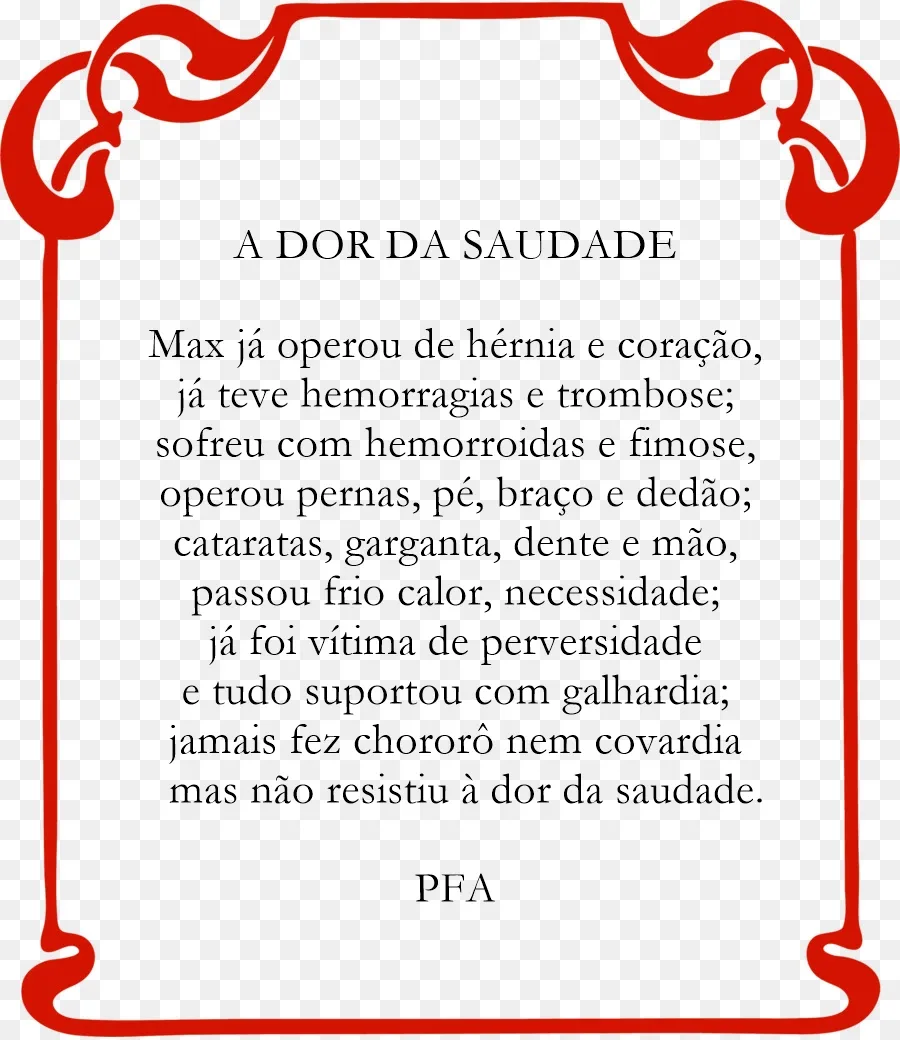 A dor da saudade