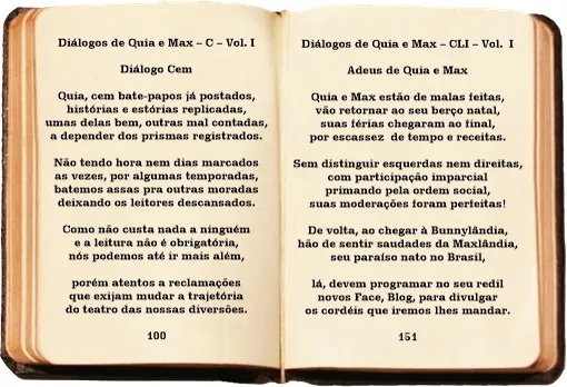 Diálogos de Quia e Max – Vol.  I (Ver mais) 100 -151