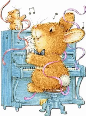 Resultado de imagem para gif de coelhos cantando