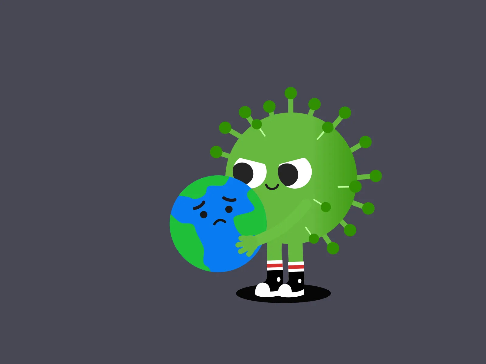 Earth vs. corona by Zakmotion on Dribbble