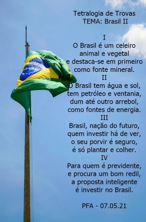 Tetralogia de Trovas 28 - TEMA: Brasil II