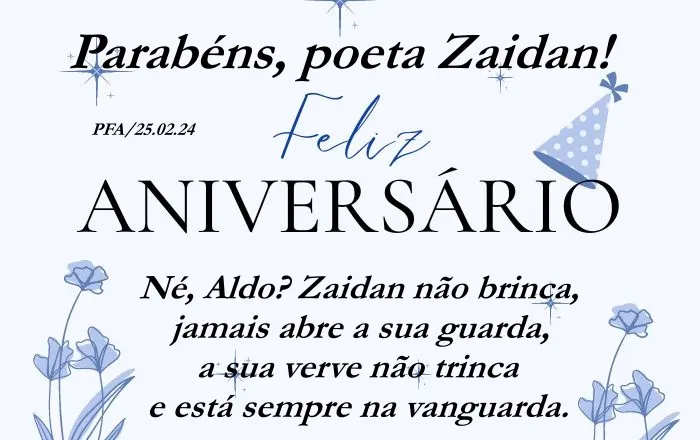 Parabéns, Zaidan! (Ver mais)